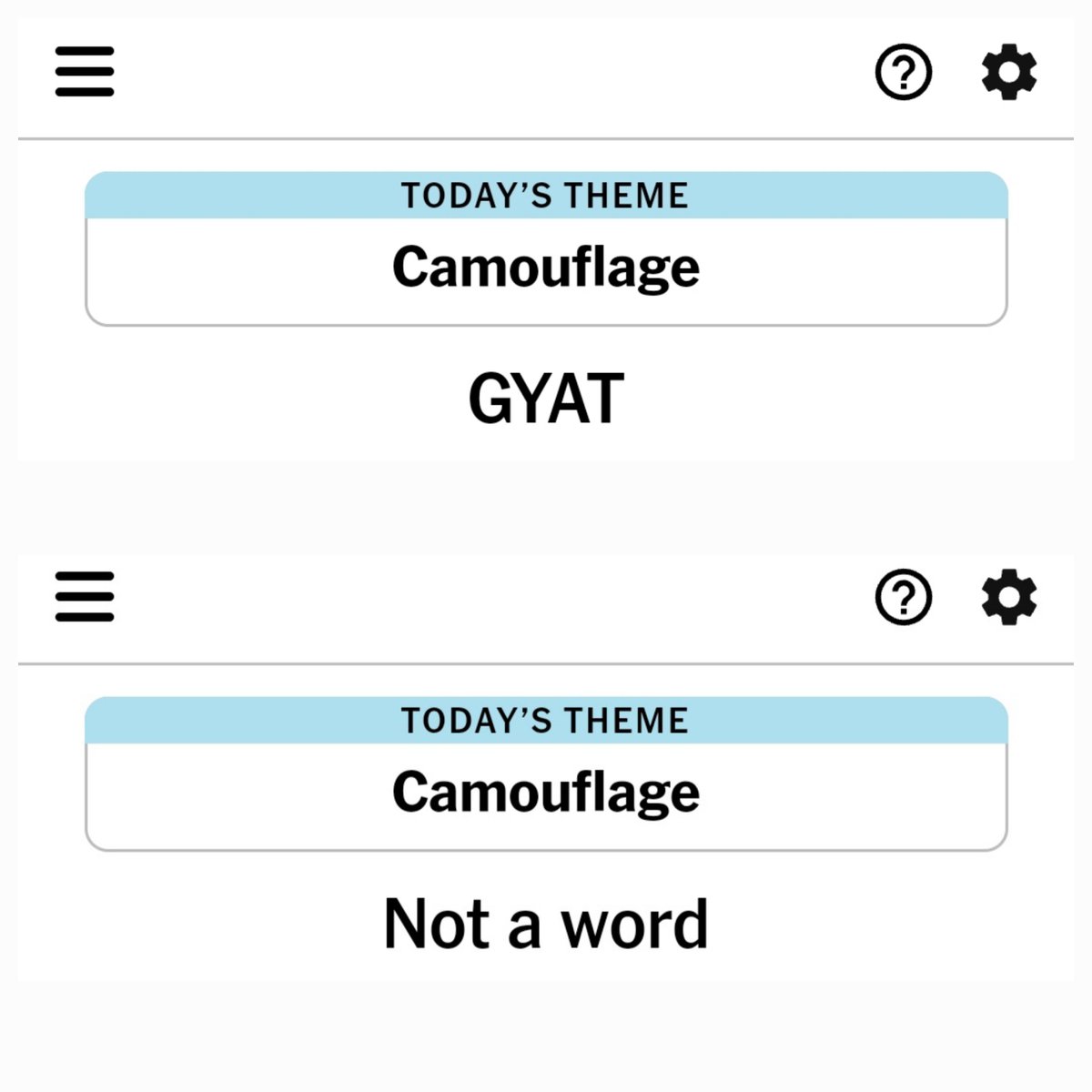 Wow nyt strands really letting the kids down today. <a href="/MerriamWebster/">Merriam-Webster</a> would never.