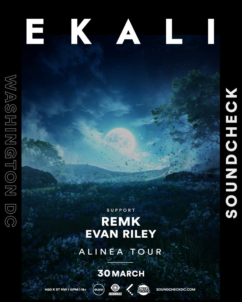 TONIGHT!🌔 @EkaliMusic is back with support from @RemKMusic and @EvanRileyMusic. 🌠☁️ Final tickets and tables → bit.ly/Ekali-24