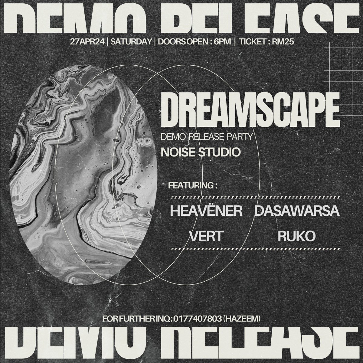 Dreamscape demo release party on April 27th in Johor Bahru! Sick bands, sick venue. For shoegaze lover and guitar pedal nerds, youre not gonna skip this one. RT! 🌀😵‍💫🌀