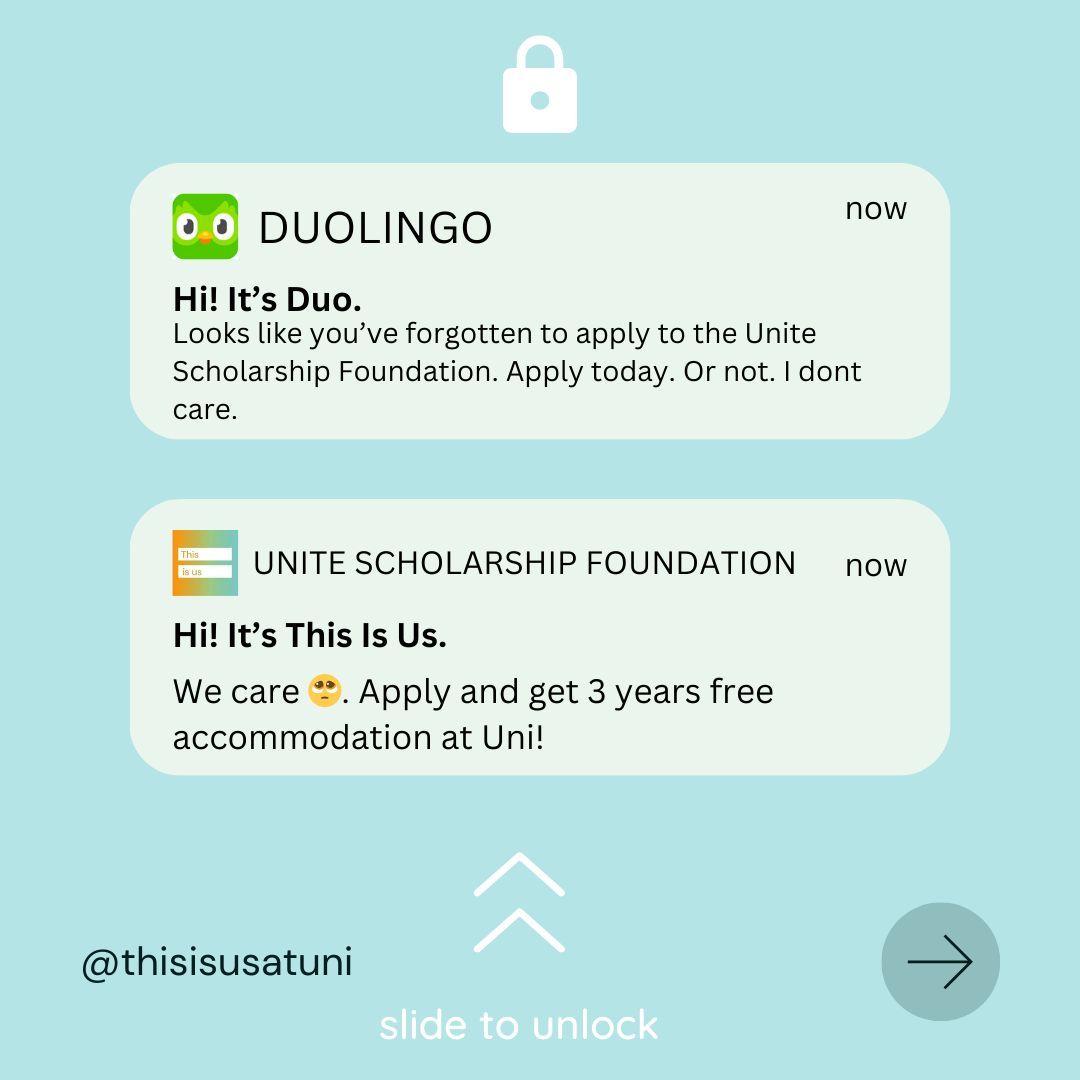 We won't bully you into applying but a little bird might... Who needs to bully you when it's a win if you apply and receive the scholarship. Free Home at University, more time to learn a language when you aren't worrying about bills. #Scholarship #Funding #Duolingo