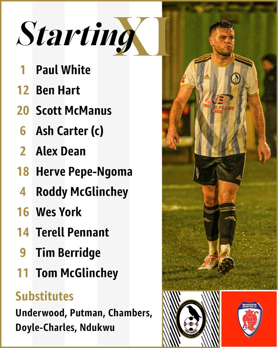 Today’s Starting XI 🙌

Roddy McGlinchey &amp; Berridge start.

Doyle-Charles is fit enough for the bench after picking up a knock on Tuesday whilst Putman returns to the squad.