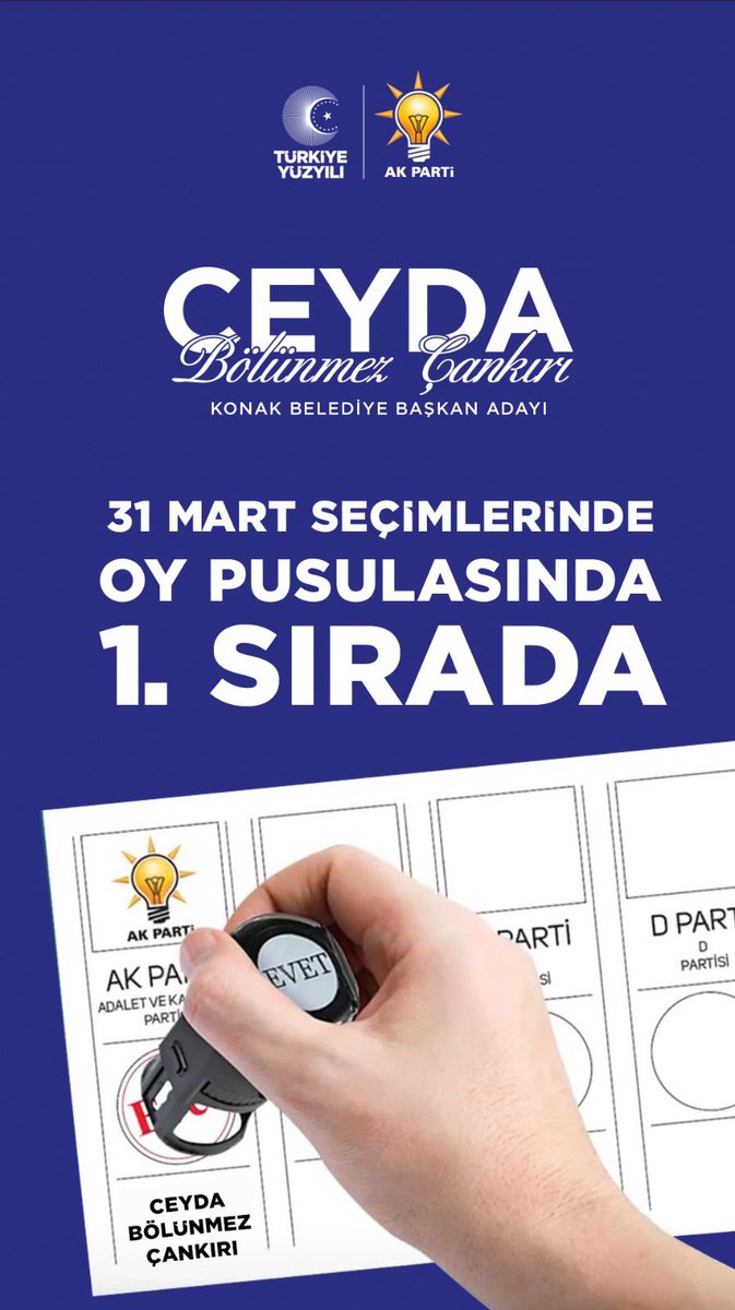 📢 31 MART SEÇİMLERİNDE OY PUSULASINDA 1️⃣. SIRADAYIZ❗️