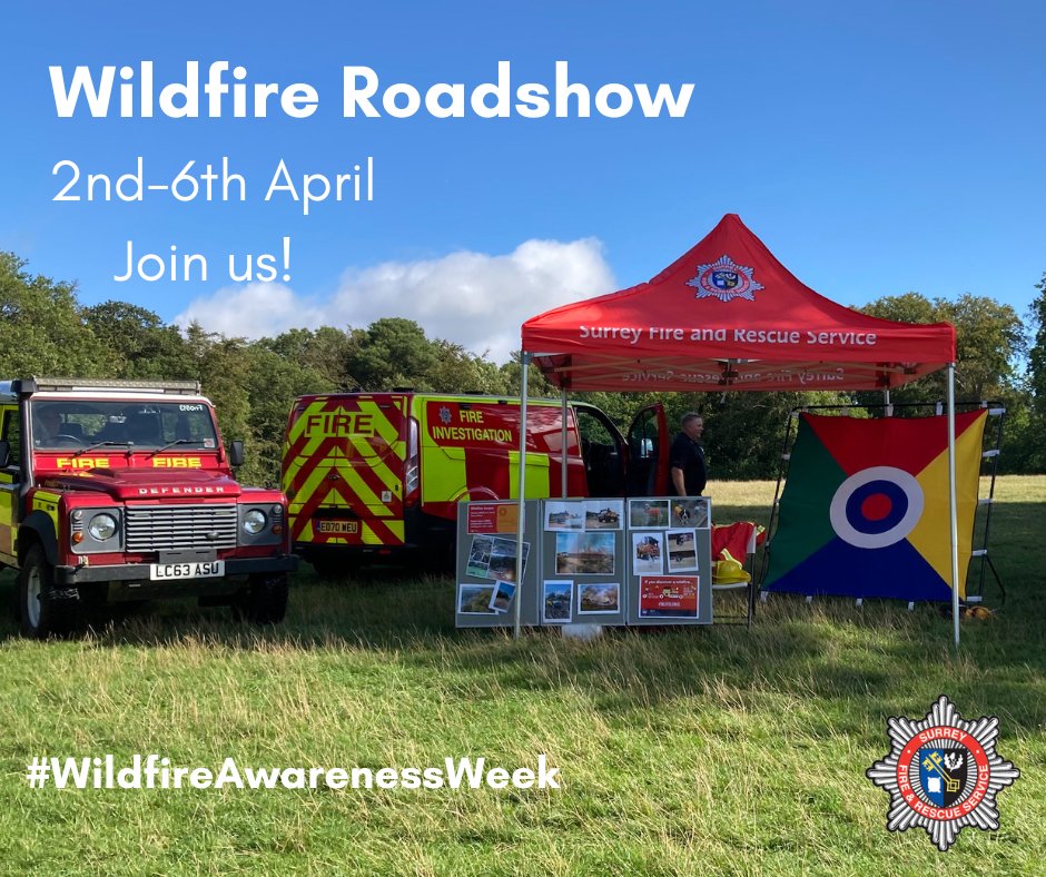 It's almost #WildfireAwarenessWeek 🔥 

If you’re looking for something to do with the kids next week, come along to one of our events to meet our crews, see the new drones and learn all about wildfires:orlo.uk/vnWNk  🚒 

#BeWildfireAware