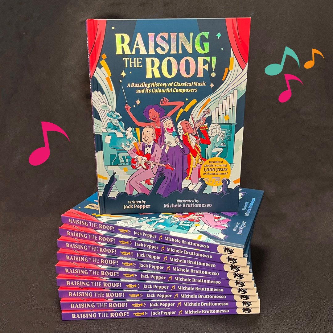 Are you Raising the Roof this bank holiday weekend? We know we are!🎵 Check out @jrapepper's introduction to the world of classical music - and its colourful characters - as you've never seen before, gorgeously illustrated by Michele Bruttomesso🤩🎻 Preorder now!✨