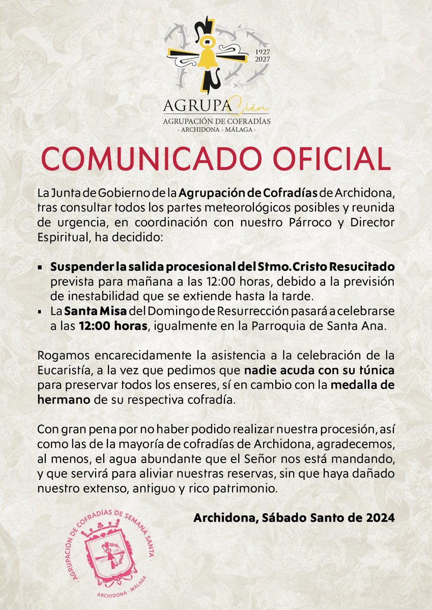 Agrupación de Cofradías de Archidona (@agruparchidona) on Twitter photo 
