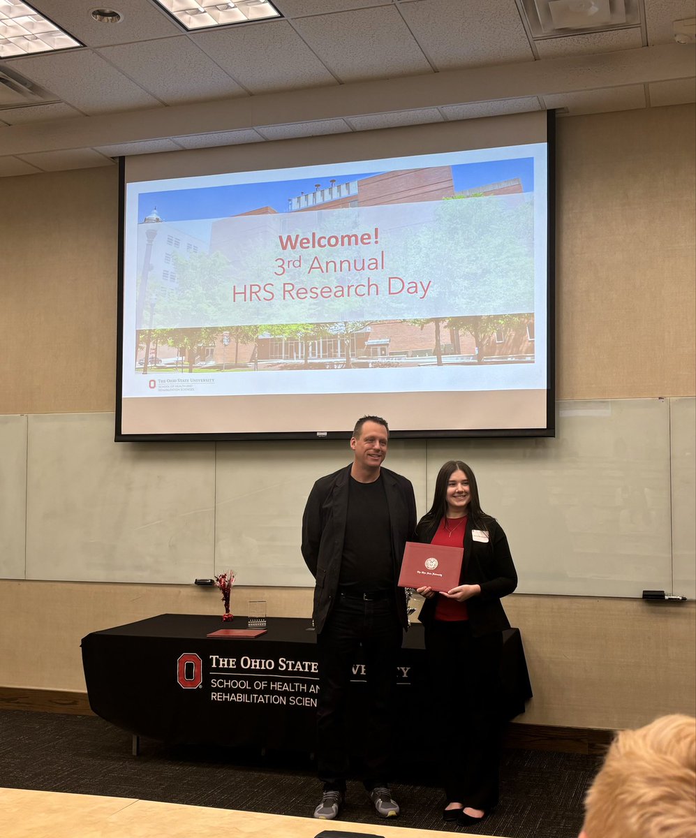 Sam DeAngelo (@samdeangelo32) on Twitter photo Thank you <a href="/osuhrs/">OSU School of Health and Rehabilitation Sciences</a> for organizing the 3rd Health and Rehabilitation Sciences Research Day! It was great to see all the research being done within the program. Thank you to my mentor <a href="/jaclyn_caccese/">Dr. Jaclyn B. Caccese, PhD, FACSM</a> and everyone who helped me achieve the Rosita Schiller Award and Best Poster! Thank you <a href="/osuhrs/">OSU School of Health and Rehabilitation Sciences</a> for organizing the 3rd Health and Rehabilitation Sciences Research Day! It was great to see all the research being done within the program. Thank you to my mentor <a href="/jaclyn_caccese/">Dr. Jaclyn B. Caccese, PhD, FACSM</a> and everyone who helped me achieve the Rosita Schiller Award and Best Poster!