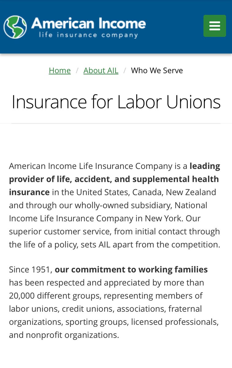 Warning! American Income Life @AIL_NILICO sells insurance to union members while perpetuating a toxic work culture of sexual assault, harassment, discrimination & wage theft. Our labor movement must condemn this hypocrisy & demand justice for AIL's workforce! ⚠️ long thread.