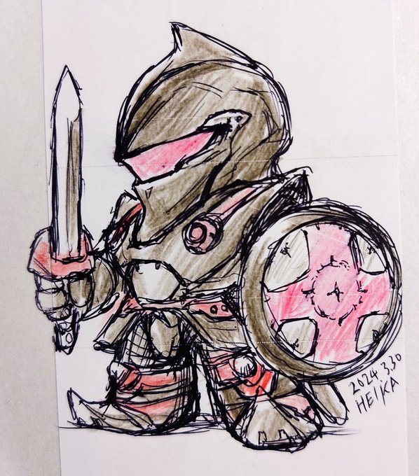 「chibi holding shield」 illustration images(Latest)