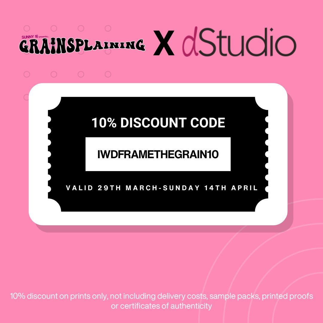 Turn those grainy scans into prints with @dstudiouk 🩷🖼️ SWIPE FOR 10% DISCOUNT CODE!

Your work deserves to live in the real world! Bring your photography to life, with tangible artwork and take part in our #iwdframethegrain charity print sale! 🩷🥳

#believeinfilm