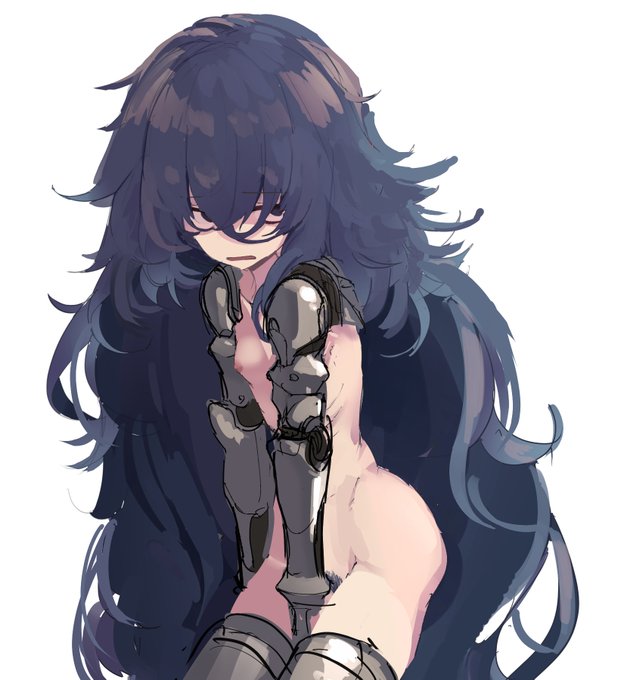 載せたことのない過去絵の四肢が義肢系の根暗少女です 