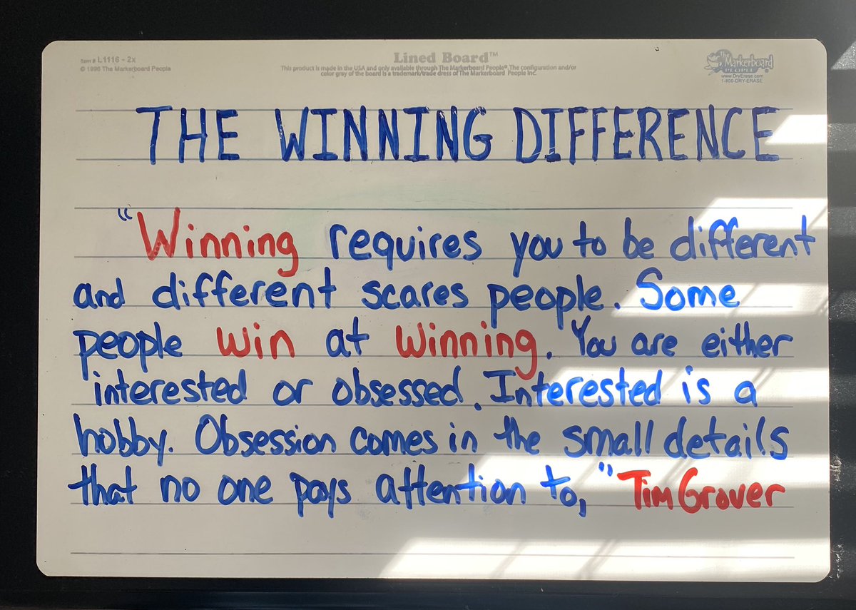 “Winning requires you to be different and different scares people. Some people win at winning. You are either interested or obsessed. Interested is a hobby. Obsession comes in the small details that no one pays attention to,” Tim Grover

Being relentless allows winners to find