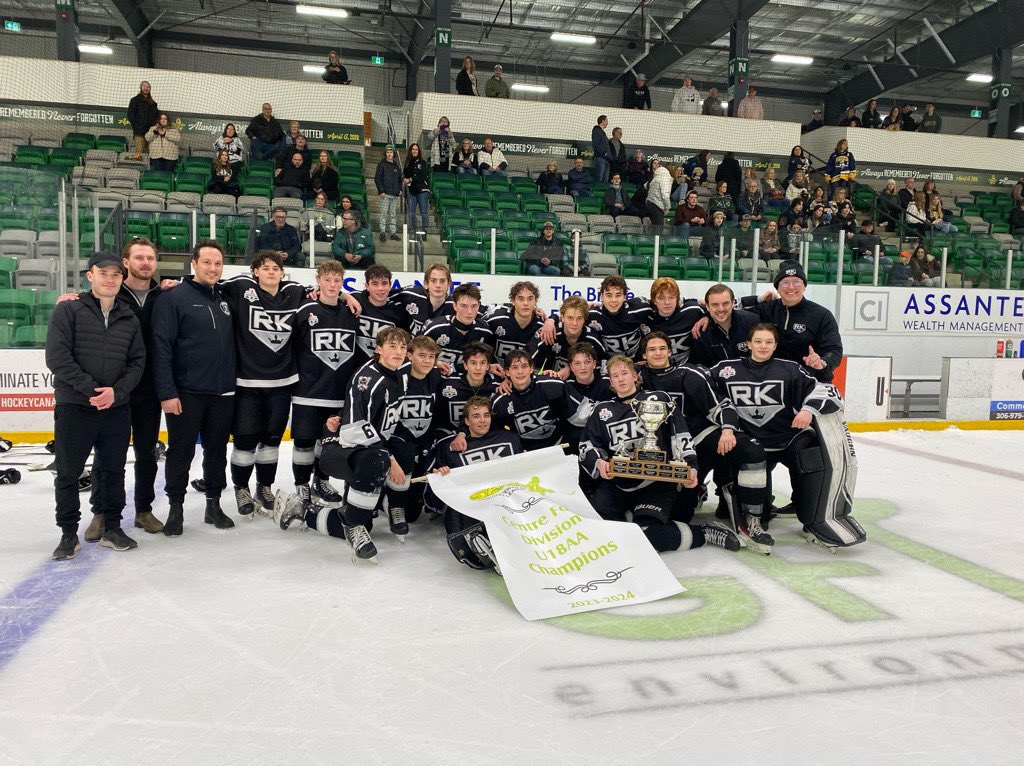 SaskatoonMHA's tweet photo. Congratulations to the @RiverkingsGSHL on winning the U18AA North Division title last night for the 2nd straight season!

The Riverkings edged the Saskatoon Crunch in two straight OT games.

Excellent hockey by both teams!

Good luck to the Riverkings in the Provincial Final! https://t.co/uMTe8EC9N5