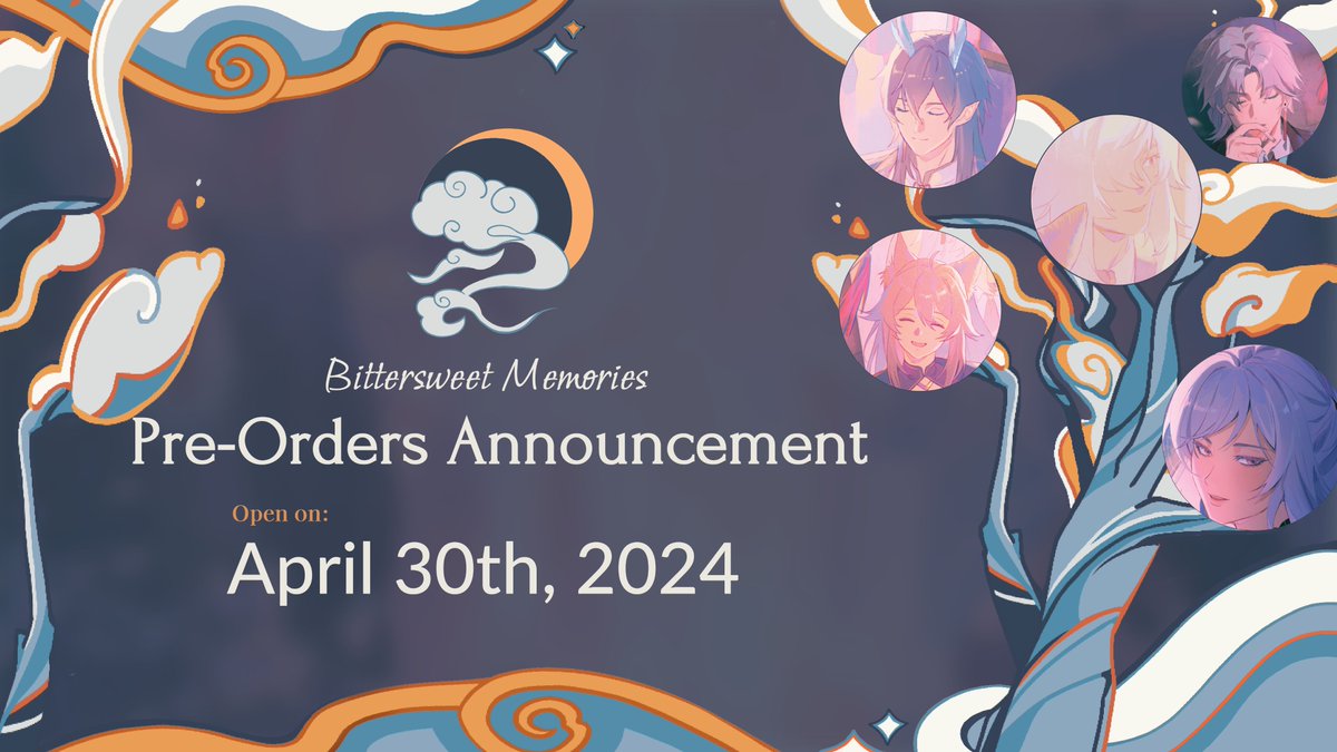 ☁️Bittersweet Memories: PREORDERS ANNOUNCEMENT!☁️ The wait is finally over! Make a note in your calendar: Preorders for Bittersweet Memories will open on the 30th of April! 🗓️ Preorders Open: April 30th, 12pm EST! For further info, please see quintetmemories.carrd.co