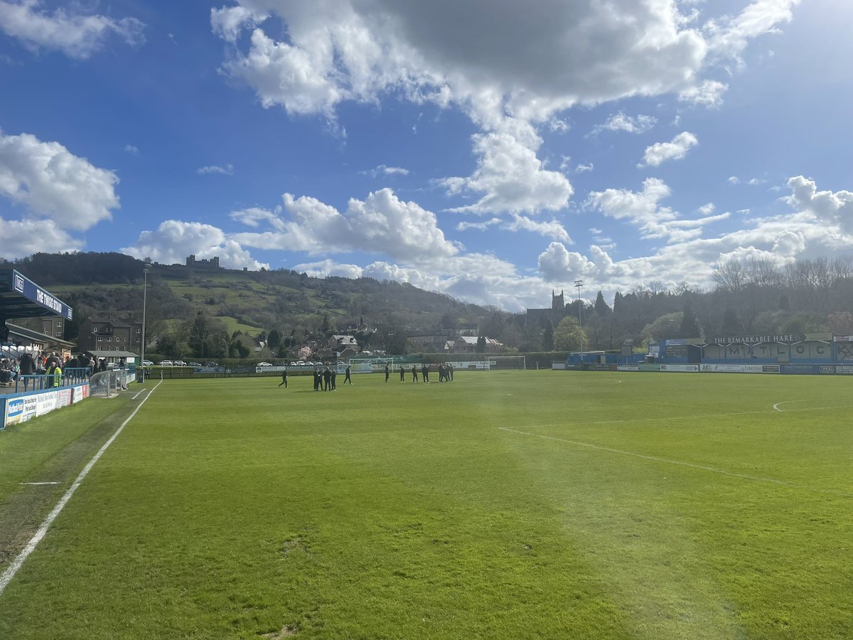 Pitch with a view 🤩 @Matlock_TownFC vs @MarineAFC today ⚽️