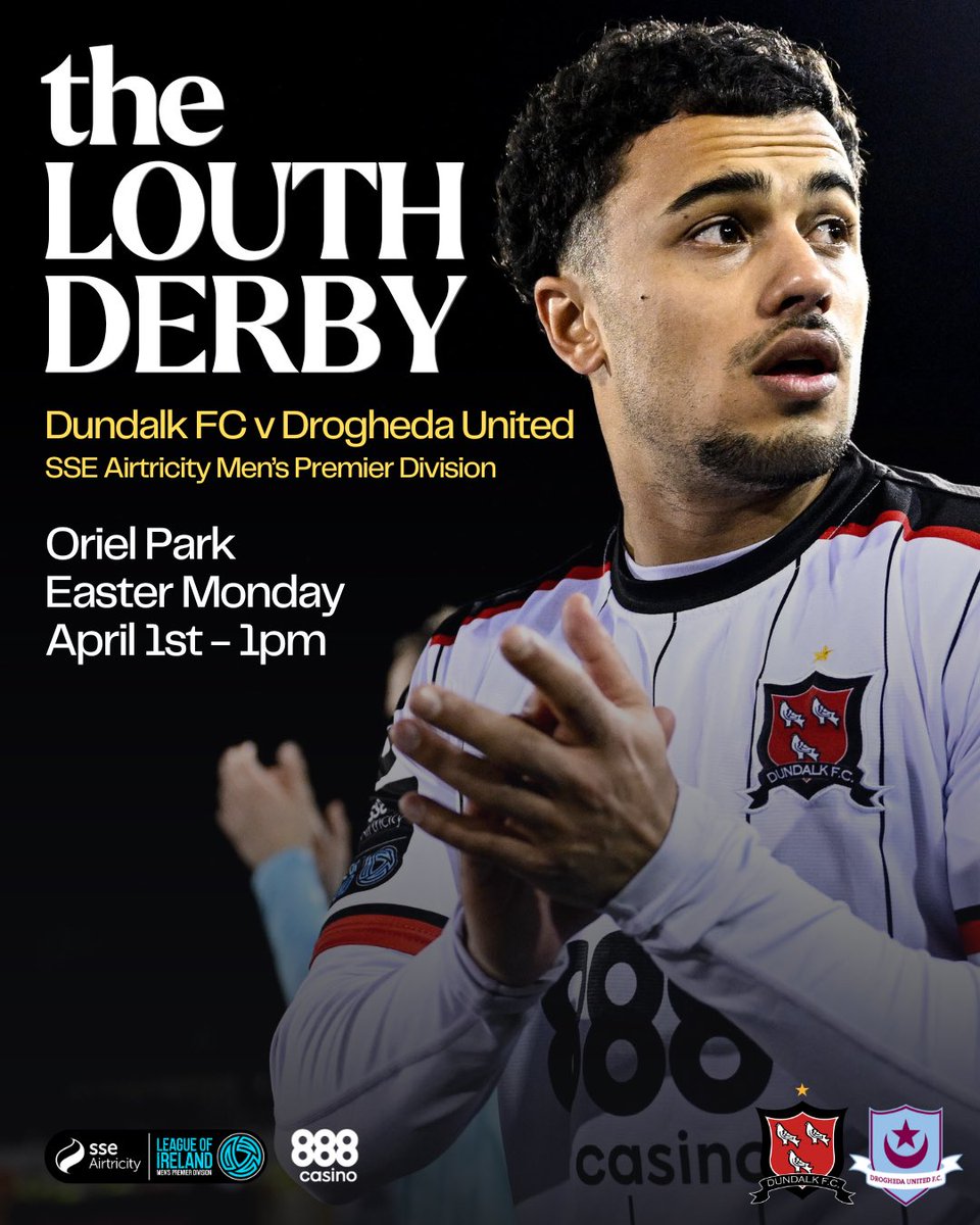 Back at it on Easter Monday. Please note the earlier kickoff time of 1pm.