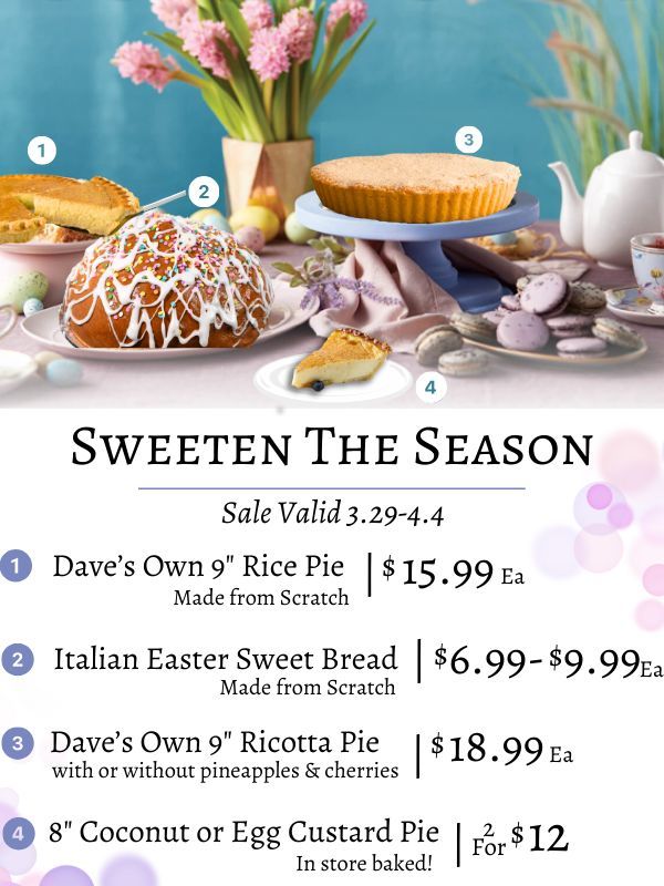 Sweeten the Easter season with our decadent bakery treats!