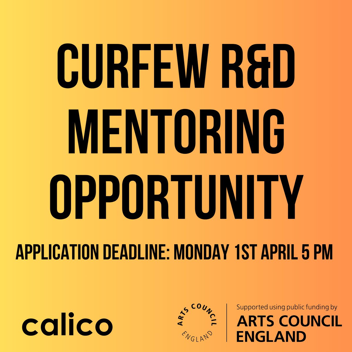 OPPORTUNITY ALERT We're seeking Birmingham-based young artists for a paid mentoring opp for the R&D of 'Curfew', an outdoor production exploring the fem experience in public spaces at night. £300 bursary. Apply by Mon April 1 5 PM. Short & simple app: forms.gle/EUytbpi7aJgRpJ…