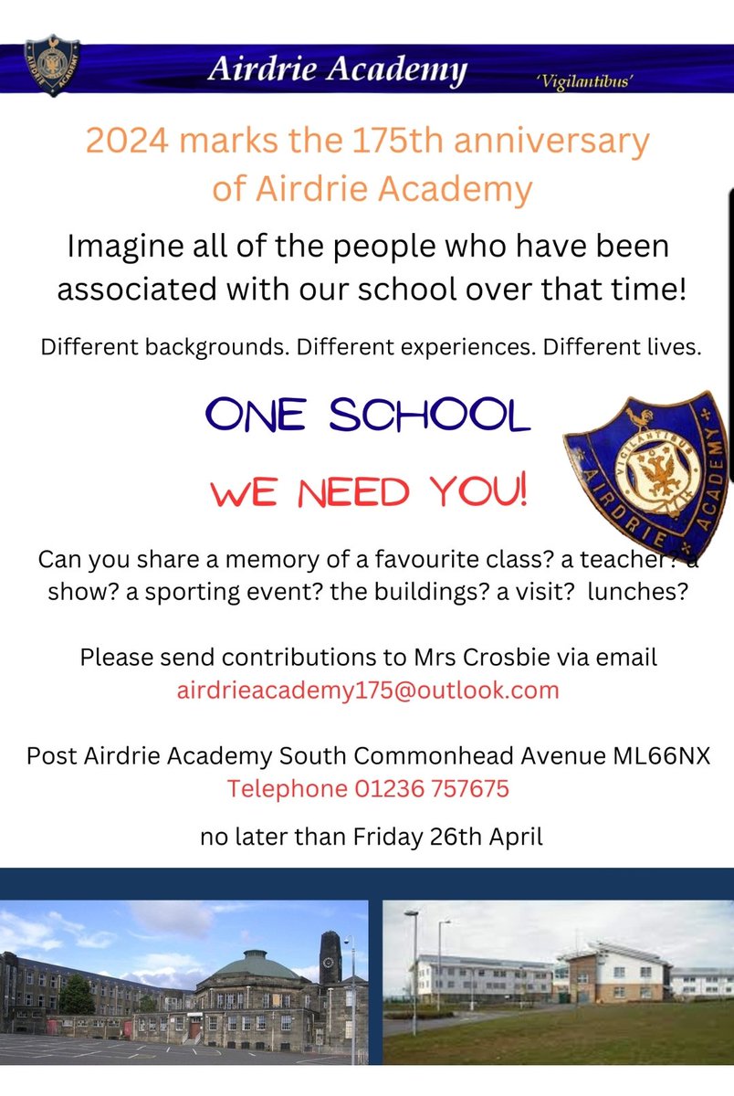 Memorable teachers from @AirdrieAcademy? In the 1960s Alastair McLeod taught French, coached rugby 🏉 and directed the school operas. Former pupils remember him teaching Morris dancing too! Please send any contributions by 📧 to @crosbie_mrs airdrieacademy175@outlook.com