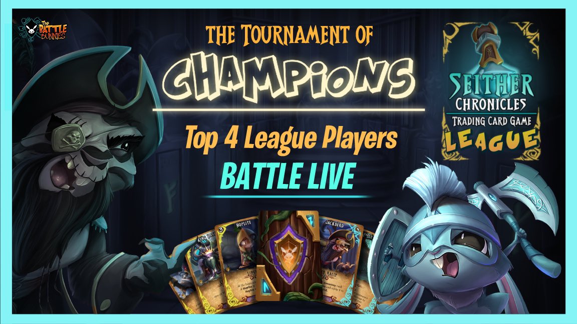 Today, a champion will be crowned! Their story  of conquest will forever be written in the pages of the Grimoire…

Seither Chronicles TCG presents
The Tournament of Champions!
Watch the full LIVE broadcast starting <a href="/2/">A 2-loop</a>:30pm est. ➡️ youtube.com/live/3BdJ-cCrm…