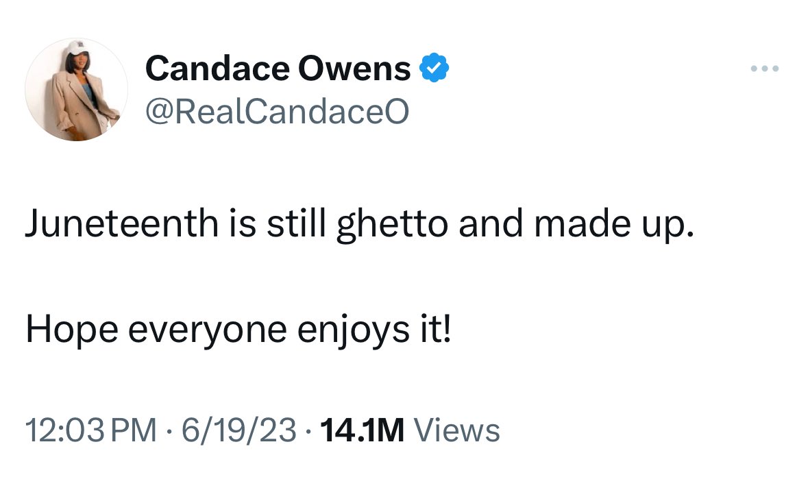 Don’t fall for this Candace Owen’s attempted rebranding. Fuck her.