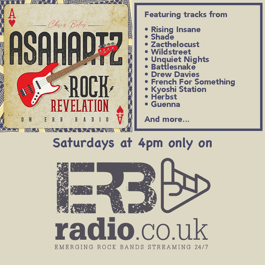 Chris Bolus keeps you entertained with #RockRevelation this afternoon at 4pm with tracks from @Kissindynamites | @echomach | @SHADEmcr | @LocustZac | @wildstreet | @UNQUIETNIGHTS | | @drewdaviesmusic | @Marisa_Moths | @Gothminister_NO | @lookout_service | @unleasharchers...