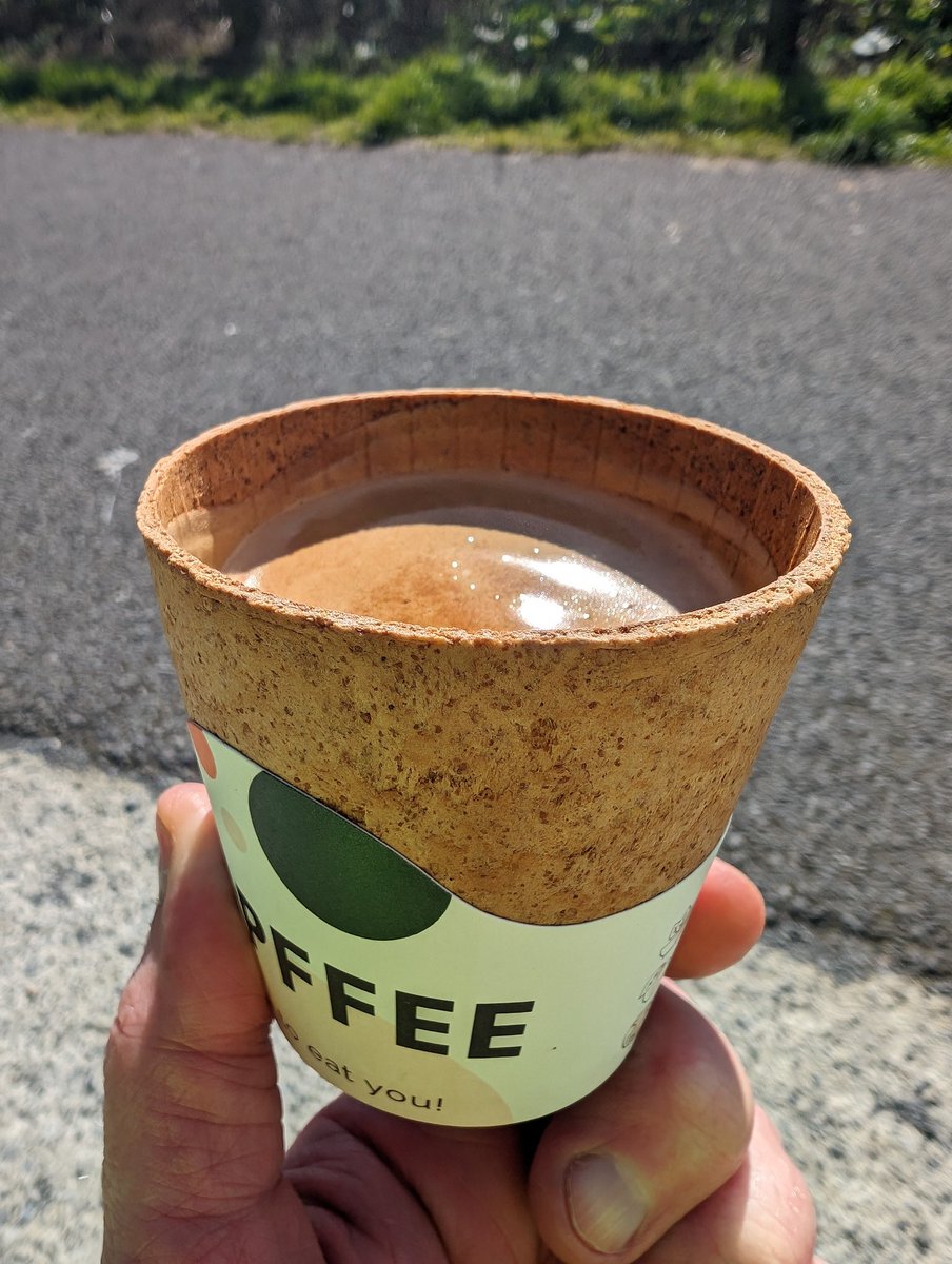 Rocket fuel. I won't lie, I wanted to see what an edible cup tasted like. 😉 Actually not a bad snack 🚴