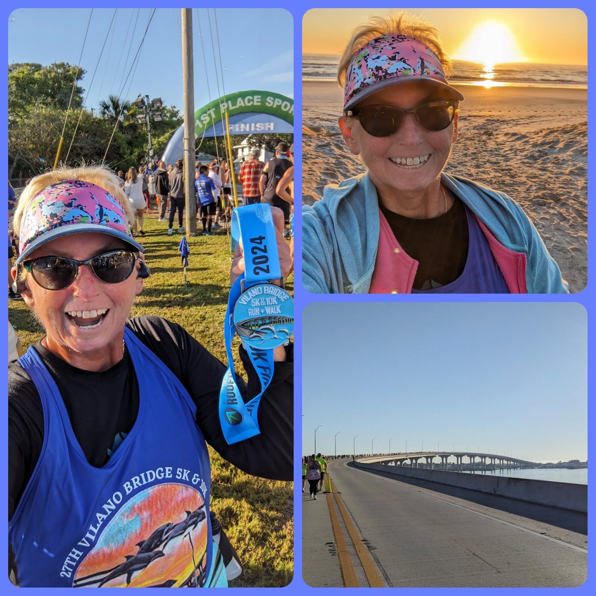 Awesome Sat morning at #vilanobeach @1stplacesports 🏃‍♀️🌉☀️ No wind at #vilanobridge Run #staugustine 😍 4th place age group #5k finish for me - progress, training, & more to do 😎 WooHoo! #happyeaster wknd 🐰 #keepmoving 🌉🏃‍♀️
#running #fitness  #runnersofinstagram #womensrunning