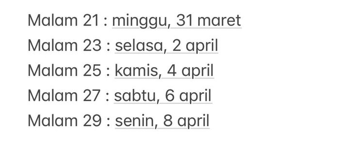 tishastudy's tweet photo. reminder bwat aq, besok malam lailatul qadar https://t.co/9FLW5WdvSV