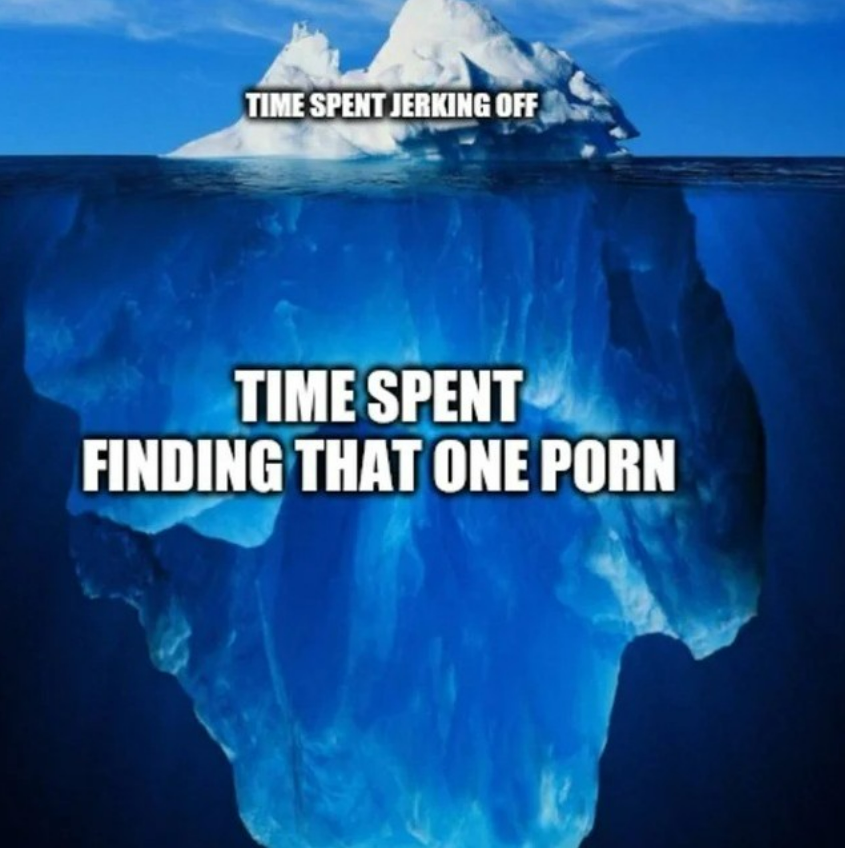 StopFap's tweet photo. La face cachée de l'iceberg pornographique.

Le porno en plus d'être nocif pour ta santé mentale est extrêmement chronophage.

Cela est principalement du à l'envie continuelle de nouveauté et le "besoin" de visionner du contenu encore et toujours plus hard.

#nofap #stopfap #abstinence #noporn #stopporn