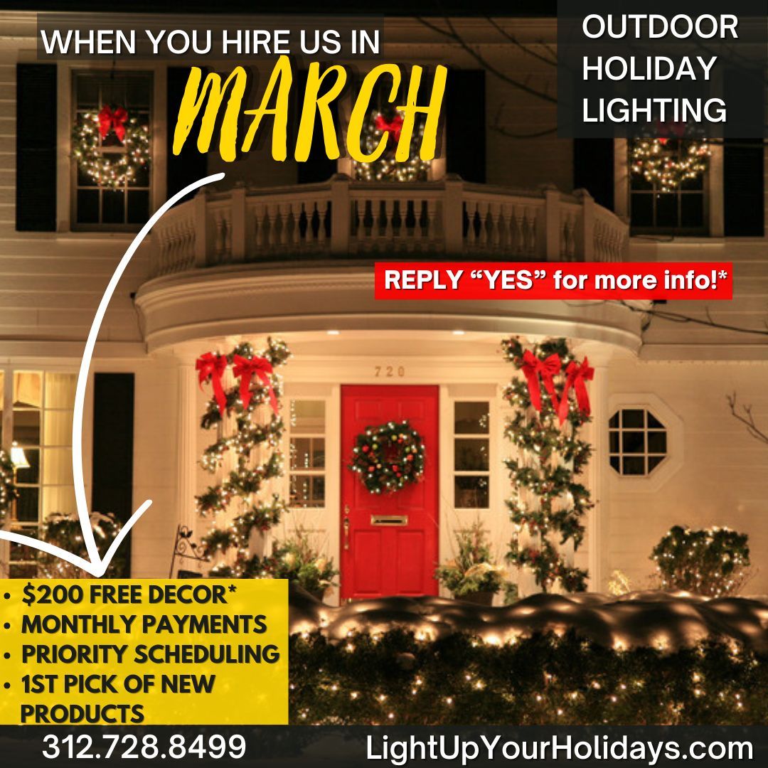 Light Up Your Holidays ALWAYS has our customers in mind, which is why we began priority scheduling this month! Secure your spot on our calendar and receive special perks for booking early! Give us a call or text today to learn more! 312.728.8499 #Chicago #holidaylighting