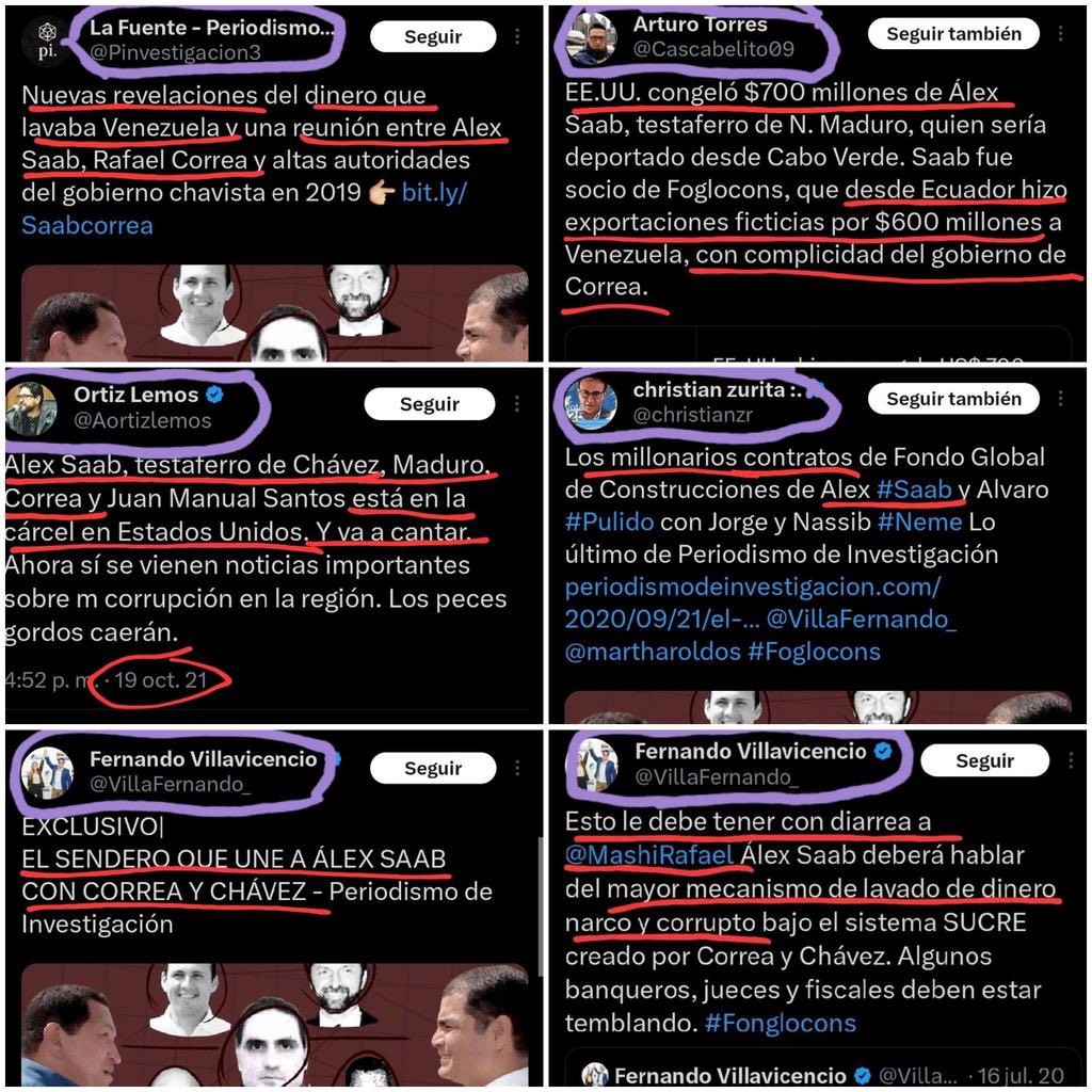 EEUU retira los cargos contra #AlexSaab pero los “periodistas” <a href="/Cascabelito09/">Arturo Torres</a>, <a href="/christianzr/">christian zurita :.</a>, <a href="/Aortizlemos/">Ortiz Lemos</a>, entre otros JAMÁS VAN A RETIRAR SUS TUITS MENTIROSOS o los que les dictaron escribir porque en el WhatsApp donde se distribuyen los “tips” quedaron en la obligación de