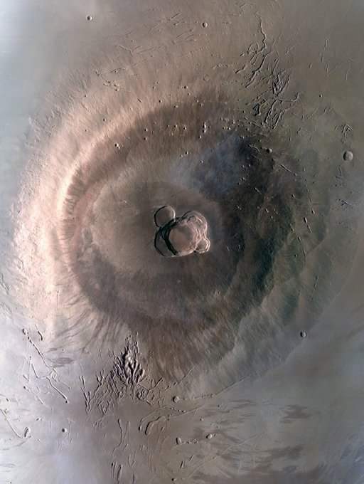 El Monte Olimpo visto por la sonda china Tianwen 1 Con 22 kilómetros de altura, el Monte Olimpo de Marte es la montaña más alto de todo