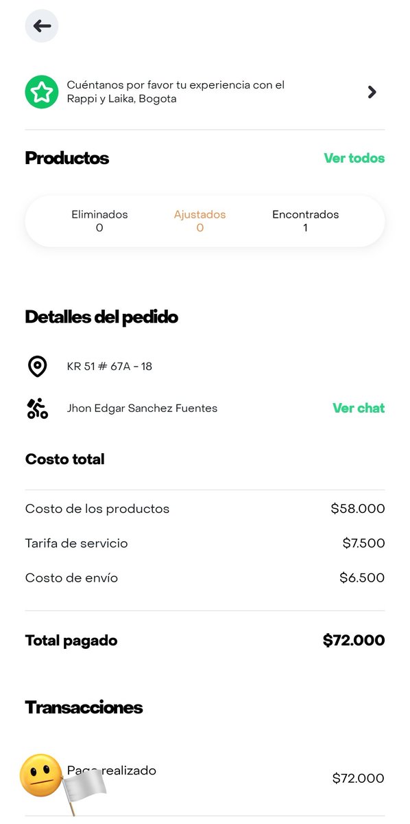 catamh's tweet photo. @sicsuper les agradezco que me ayuden informándome sobre cómo poner una queja formal hacia @RappiColombia. Pedí la comida de mi perro, 10 paquetes, me llegó 1, pagué 72mil pesos y me devolvieron solo 29mil y en rappicreditos.
Adjunto evidencia y les agradezco que me informen https://t.co/FtENPUBd6r