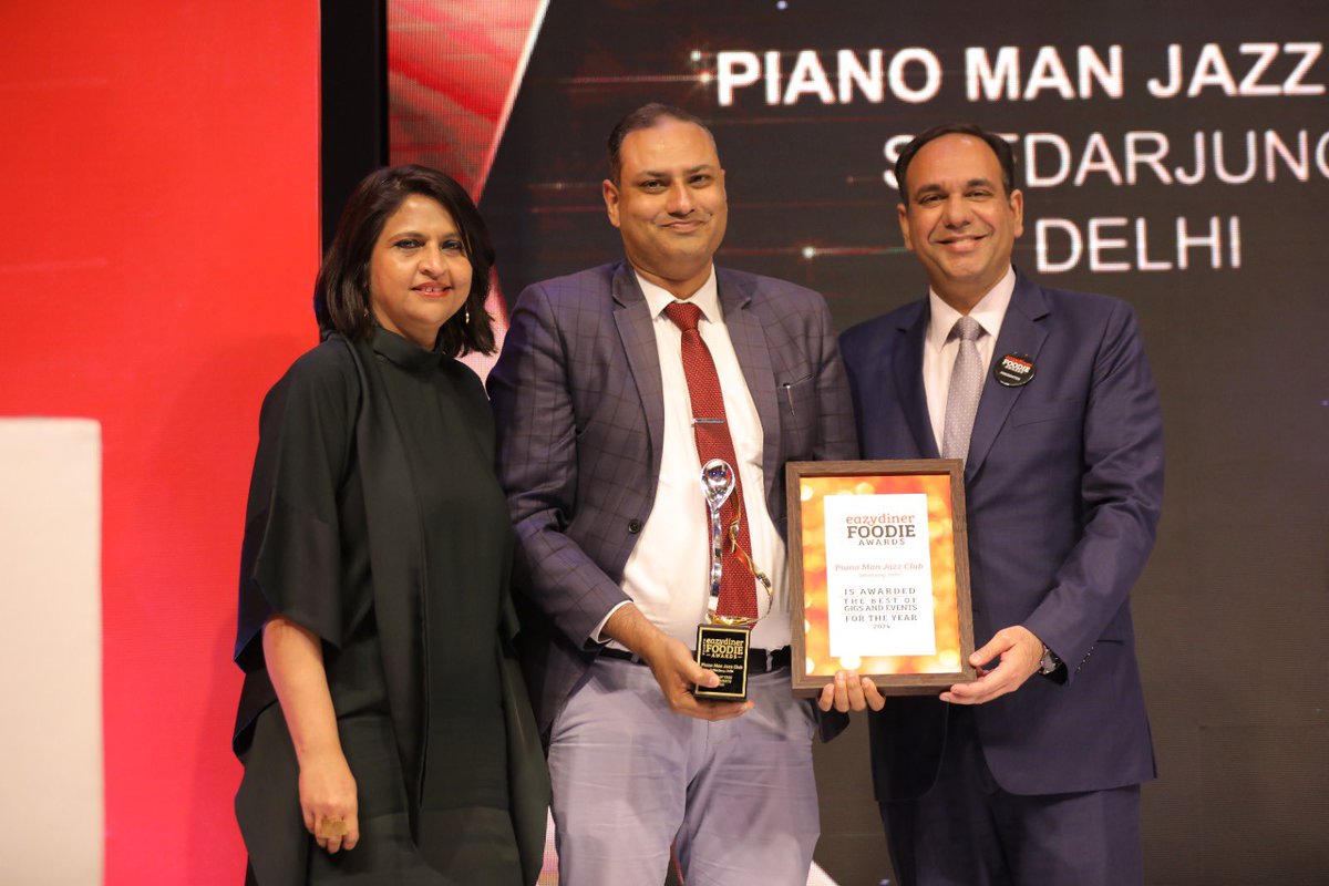eazydiner's tweet photo. Hey, Jazz cats! 🎺
Congratulate Piano Man Jazz Club on winning the Best of Gigs and Events at the #EazyDinerFoodieAwards https://t.co/hyoIEgG75J