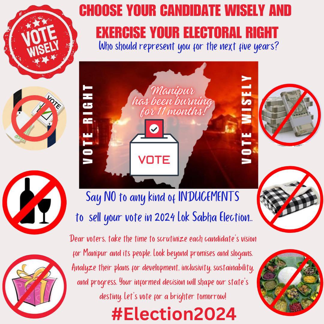 jerina_ng's tweet photo. Dear candidates,

Let’s remain mindful of the issues concerning illegal immigrants and armed militants, as well as the SoO agreement. These are longstanding realities that predate the current violence, not concocted conspiracies arising afterward. They demand our attention as factual concerns.

 How will you solve the SoO problem?
#MyVoteNot4Sale #ManipurDecides #AnoubaManipur #LokSabhaElection2024 @Bimol_Akoijam
@Maheshwarthouna
@RK_Kaiku
@thbasantasingh