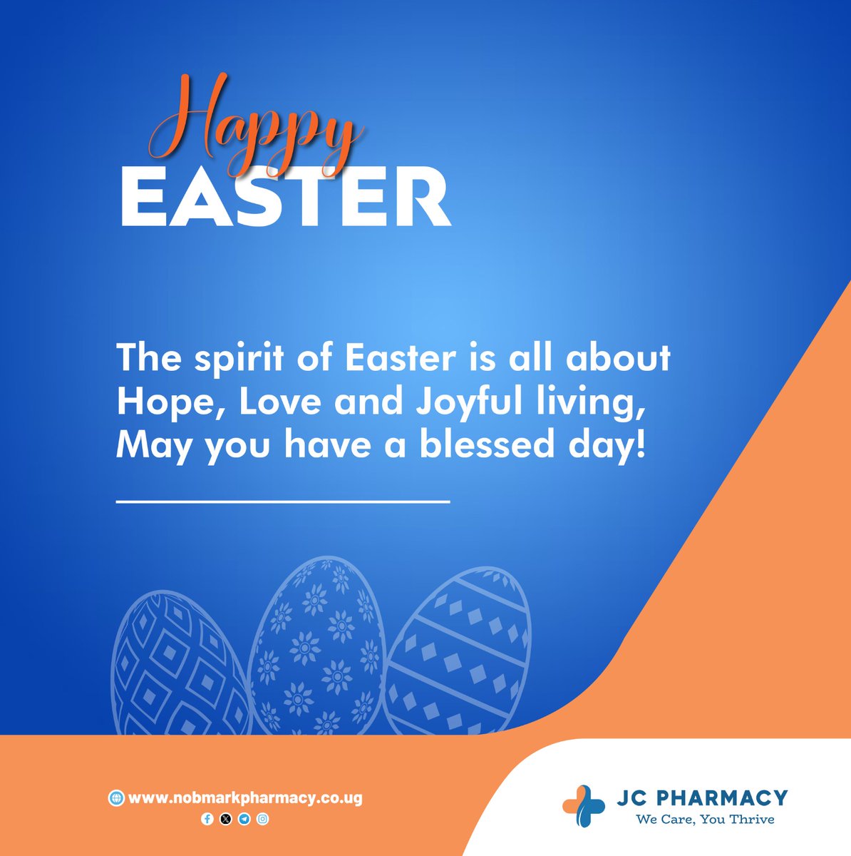 A blessed easter season folks
Stay healthy with nobmarkpharmacy.co.ug