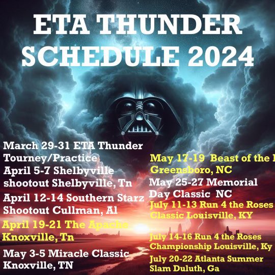 Come watch us! @ETAThunder