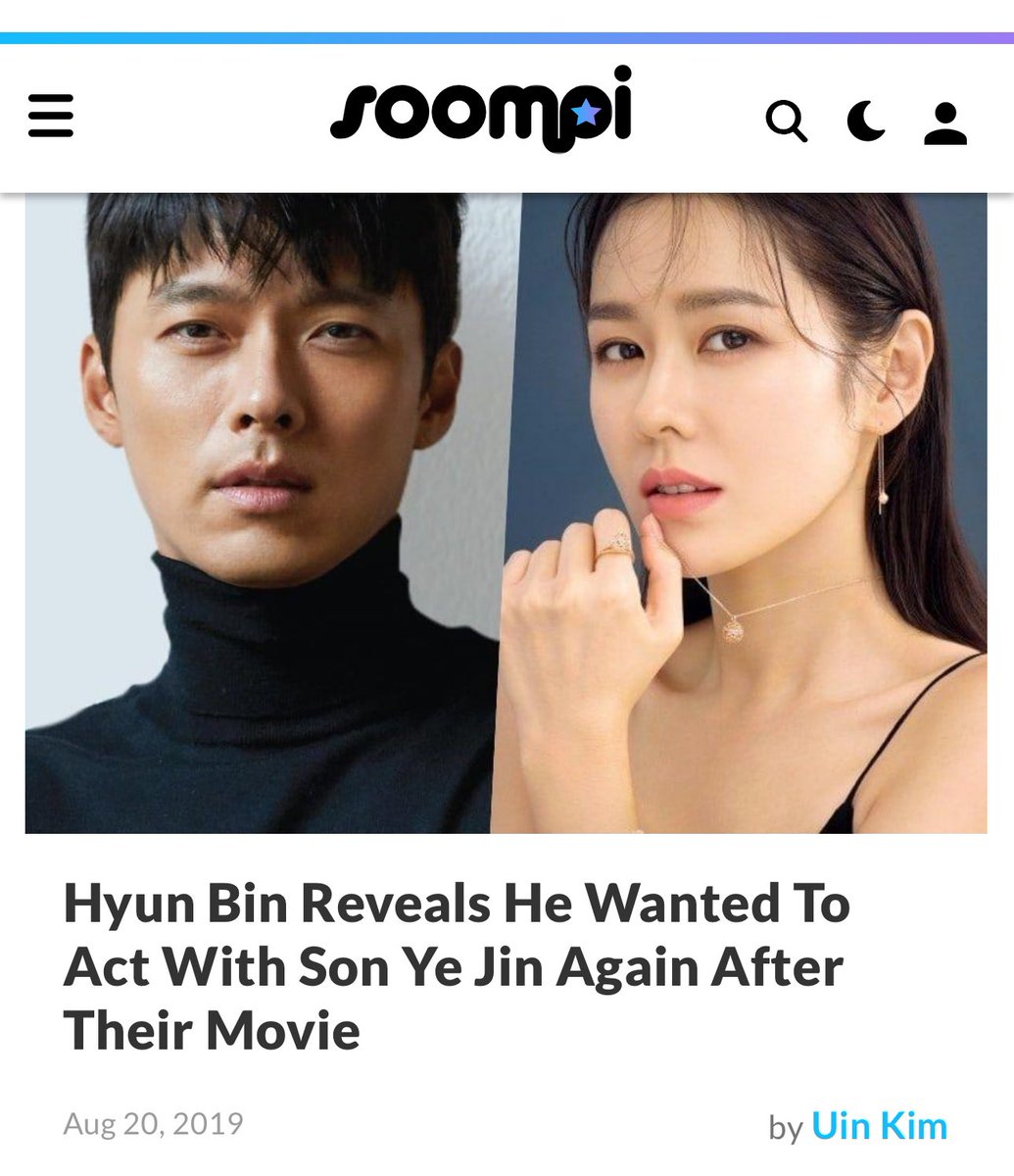serineblack's tweet photo. 2019 august-september: filming for ‘cloy’ is well underway. meanwhile, hyun bin graces the cover of esquire korea for the september 2019, issue, where he is quoted as saying the following swoon-worthy statement about son yejin:

“there are times when I feel great charm and thrill from seeing the actor opposite me show unexpected acting. there’s also a thrill to my own reaction to that acting. while filming ‘the negotiation,’ I saw that in son yejin, so I thought, ‘I want to try working with her again.’ at the time, [we had filmed separately], so I wanted to try acting with her in the same space, making eye contact, and breathing the same air, and that opportunity came quickly”