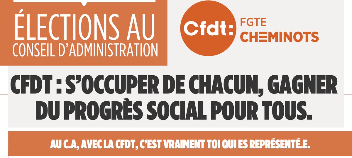 Attention il ne vous reste que 5 jours pour voter aux élections du conseil d’administration #SNCF ! Moi c’est fait ✅ Votez @cfdtcheminots 👈 cfdtcheminots.org/wp-content/upl… 👈