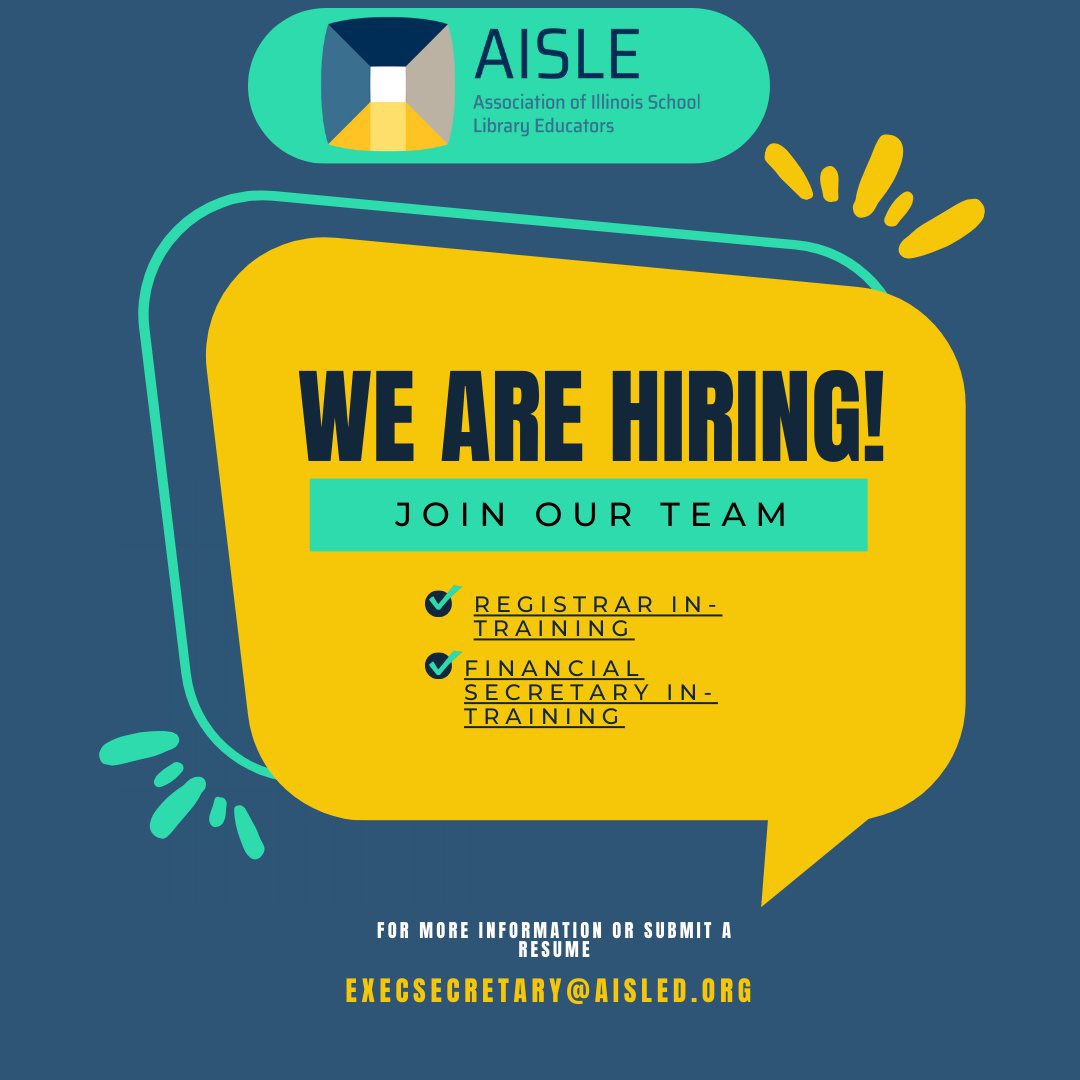 Today is the last day to apply for Registrar In-Training and Financial Secretary In-Training. We are seeking high organized and detail-oriented individuals for these roles. Please visit aisled.org for job description information.