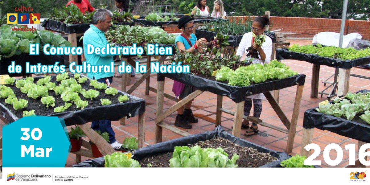 minculturave's tweet photo. #Efeméride del día | Un #30Marzo del 2016 el Conuco fue declarado Bien de Interés Cultural de la Nación con el objetivo de fortalecer los espacios de producción agrícola. https://t.co/gSMaVvjTLp