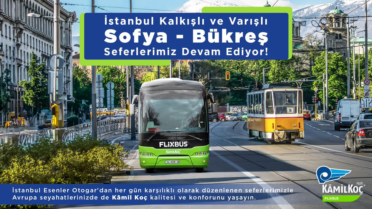 📣 İstanbul Kalkışlı ve Varışlı Sofya-Bükreş Seferlerimiz Devam Ediyor! İstanbul Esenler Otogar'dan her gün karşılıklı olarak düzenlenen konforlu seferlerimizle Avrupa seyahatlerinde de Kâmil Koç kalitesi yaşa. 🥰 #KamilKoç #İstanbul #Bükreş #Sofya #Yolculuk #YolaÇıkmayaDeğer