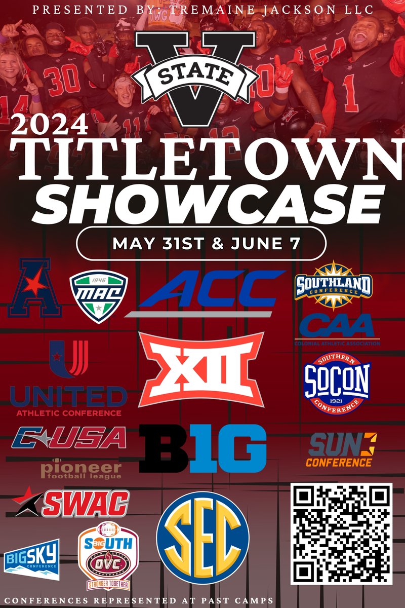 ⚫️Titletown Showcase 2024 + War on the Border 7v7 Tournament + Big Man Challenge 2024⚫️ Come down, compete and show Titletown what you can do‼️ Sign ups: 🔴Camps Use this Link⬇️ tinyurl.com/3tmtnpxx 🔴7v7 / Big Man Challenge Email⬇️ Brandersen@valdosta.edu #WTS