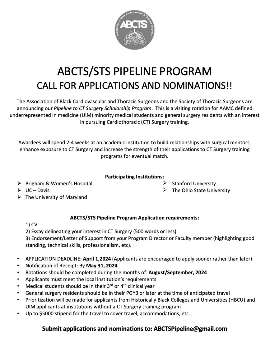 Deadline April 1st!! Submit your applications today!