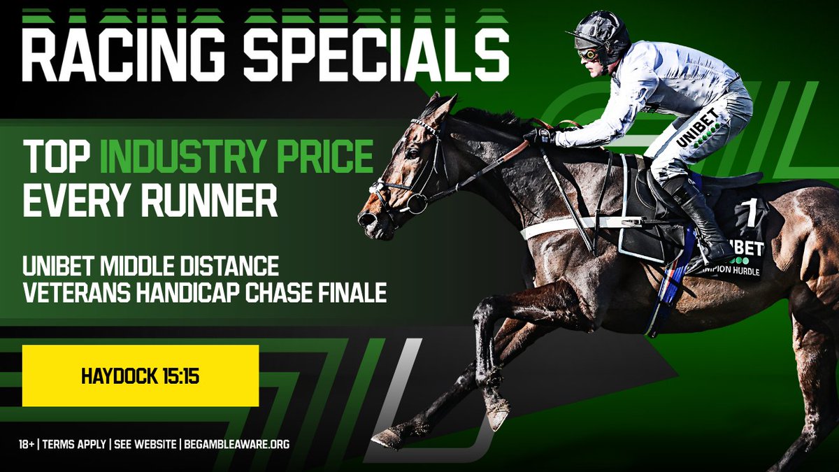 The culmination of an eight-race series, the Unibet Middle Distance Veterans’ Handicap Chase Finale promises to be a cracking battle, with plenty favoured for glory. Top Industry Price Every Runner in this thriller! Get the best odds guaranteed, here👇 unibet.me/UnibetVeterens…