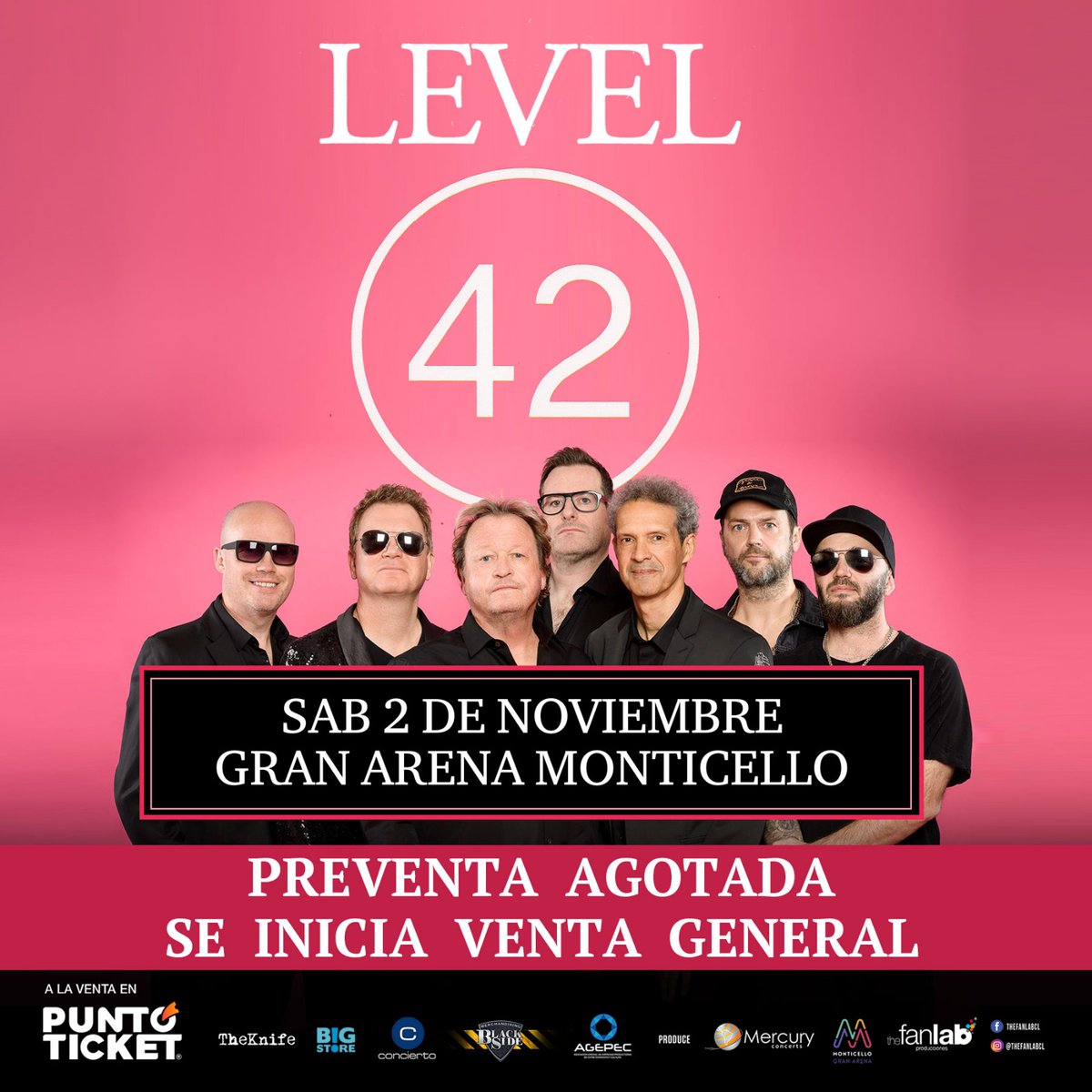 Agotada preventa para @level42official 😱 Desde ahora puedes continuar comprando en venta general sin descuento 👉 puntoticket.com/level-42 No te pierdas este espectacular concierto lleno de éxitos! #level42 #level42fans #level42music #concierto #conciertoschile