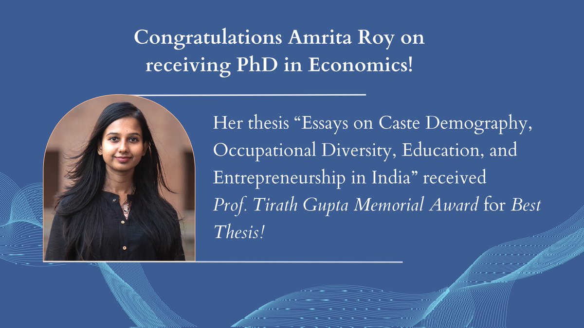 Congratulations Amrita Roy @Amrita45928191! #convocation #graduation #EconTwitter #iima