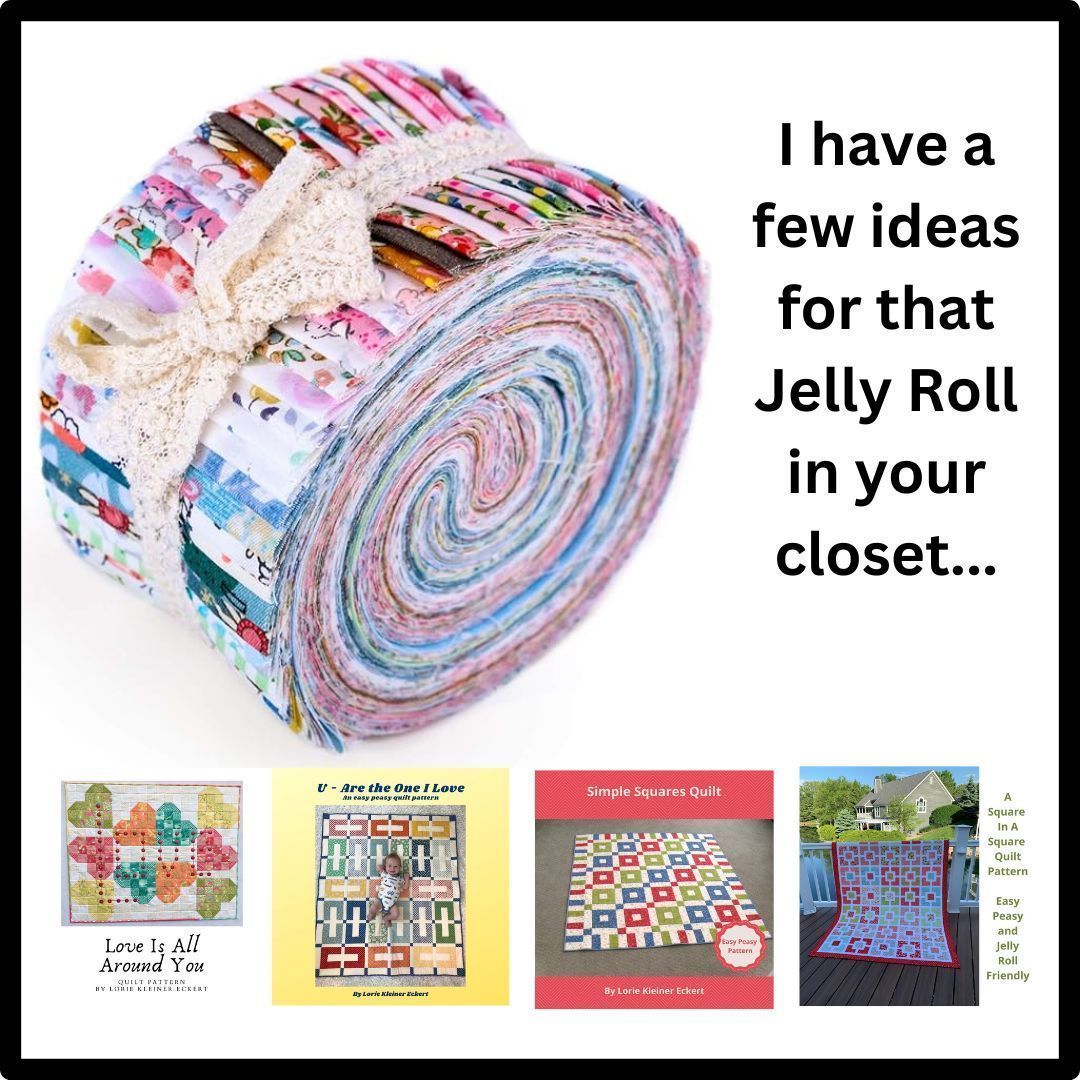 Quilters: Have a jelly roll or two in your stash that you're wondering how to use? My Etsy shop has nine quilt patterns. Four are jelly roll friendly. Check it out! buff.ly/39G5w49 #EtsyFinds #Quilting