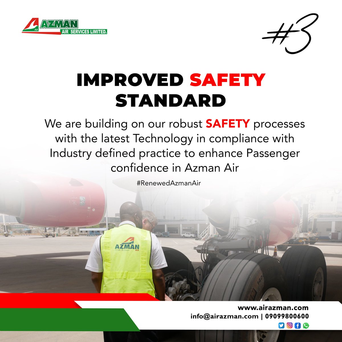 AzmanAir's tweet photo. Here we Go!! 4 Things to expect from #RenewedAzmanAir starting from 4th April
Seats are selling Fast! Kindly book now on https://t.co/Um29kSxsZ4
#LetsFlyAzmanAir https://t.co/OamDCbbtyE