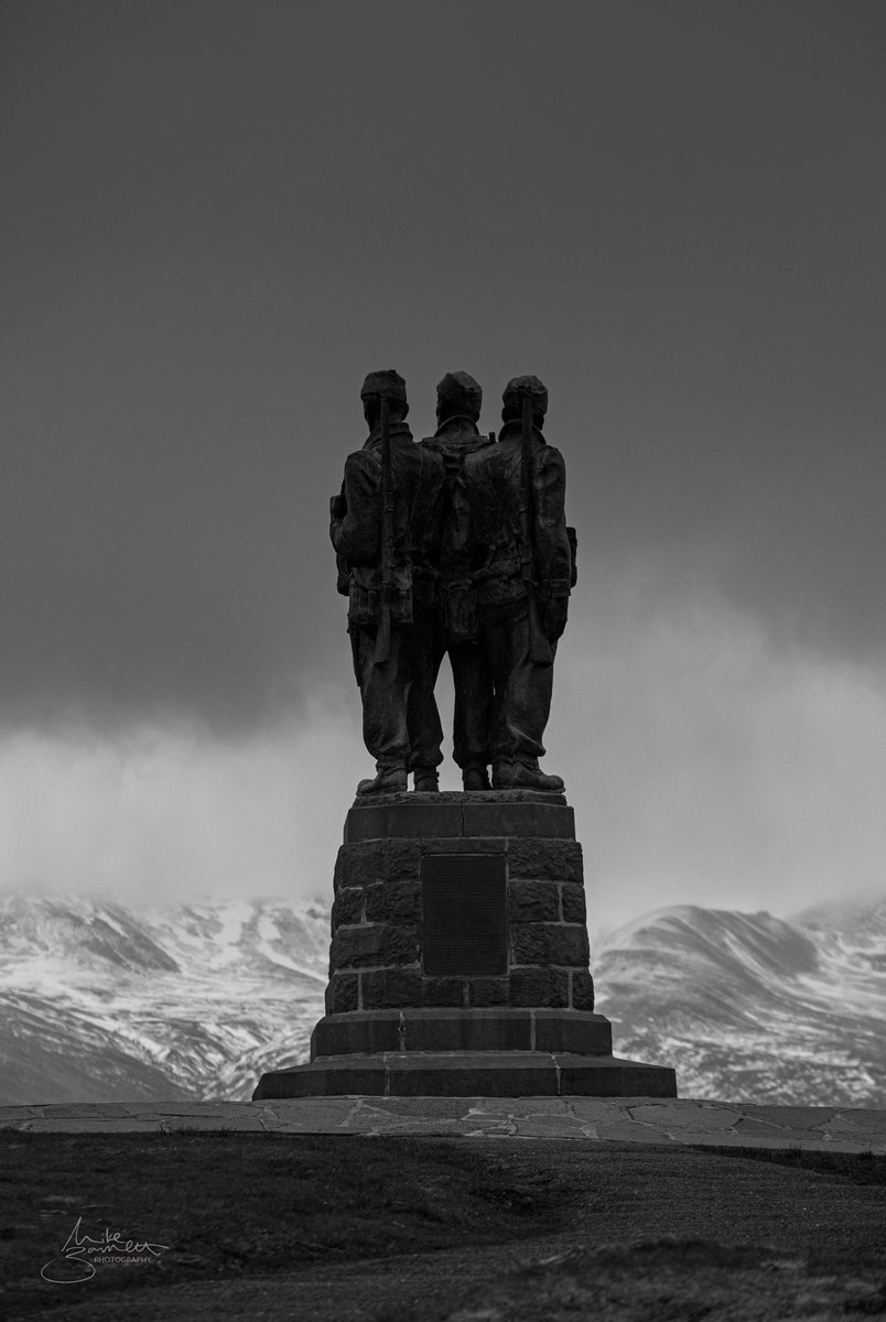 The Commando Memorial. 
This wonderful statue can be found ten miles northeast of Loch Eil, Fort William. 

#mikebarrettphotography #landscapephotography #thecommandomemorial #scotland 
#ThePhotoHour #StormHour @VisitScotland @BWPMag